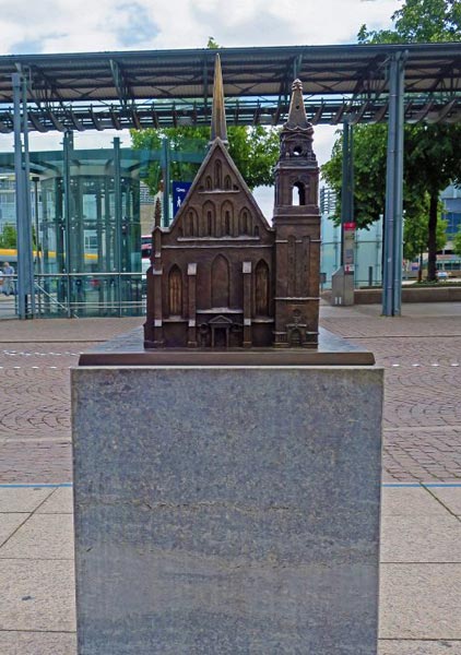 Tastmodell Paulinerkirche auf dem Augustusplatz - Frontansicht