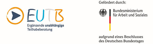 Logos EUTB und Bundesministerium für Arbeit und Soziales